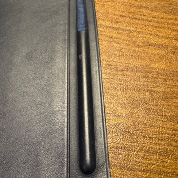 Navy Blue authentic Apple  iPad Pro 12.9 inch leather sleeve w/ pencil slot - Picture 4 of 4